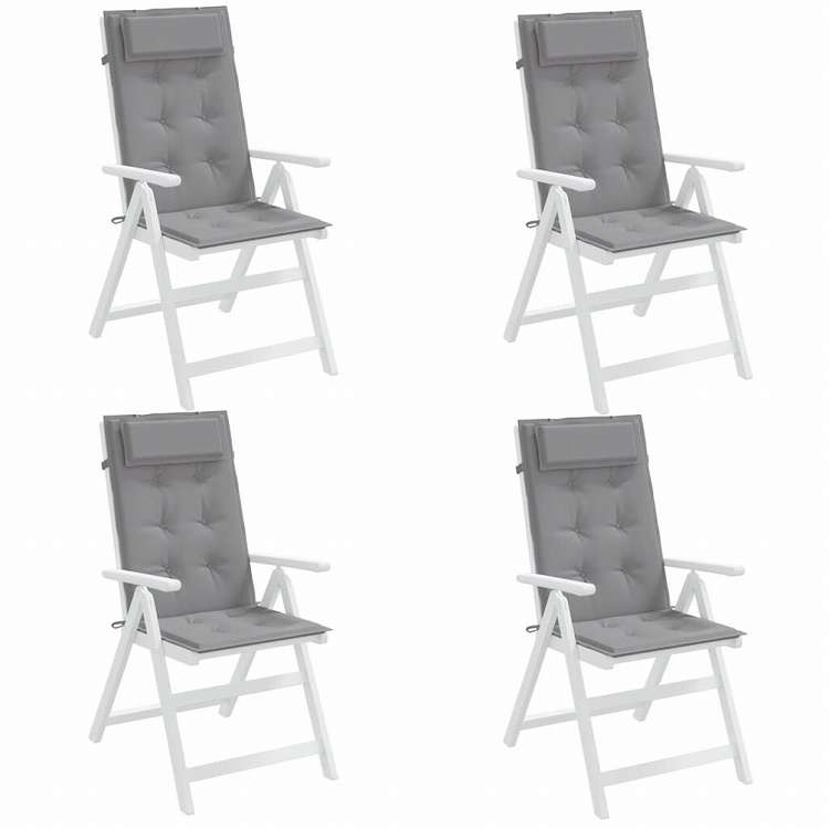 vidaXL アディロンダックチェアクッション 4点 グレー オックスフォードファブリックホーム&ガーデン デコレーション チェア・ソファクッション(代引不可)