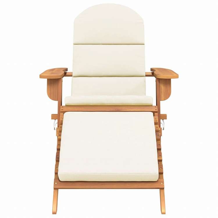 vidaXL アディロンダックガーデンチェア フットレスト付き アカシア無垢材家具 アウトドア家具 屋外椅子 アウトドアベンチチェア(代引不可)