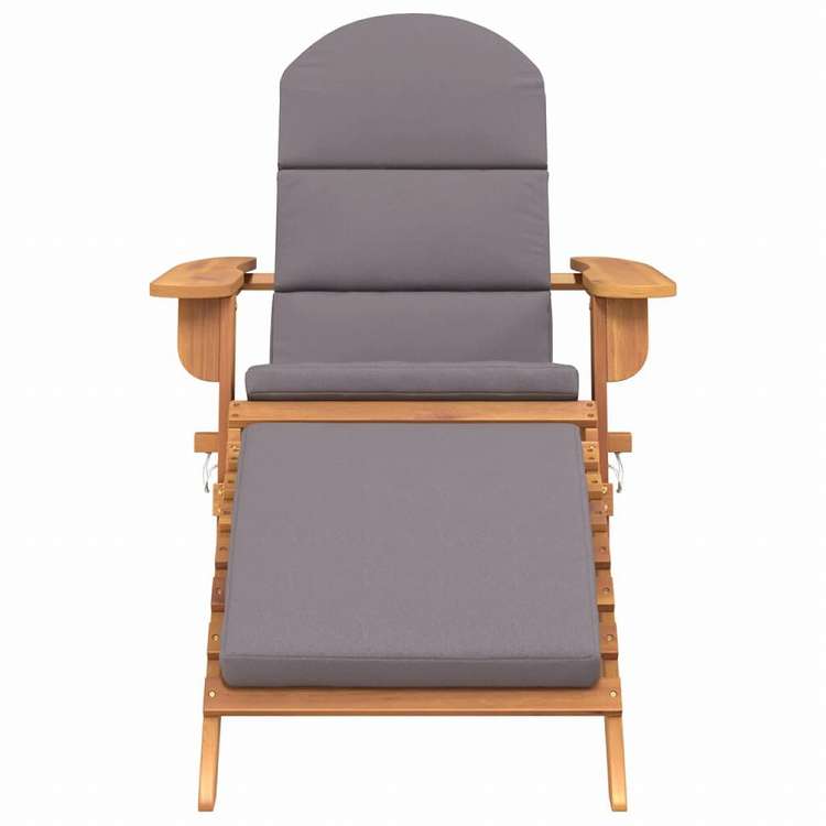 vidaXL アディロンダックガーデンチェア フットレスト付き アカシア無垢材家具 アウトドア家具 屋外椅子 アウトドアベンチチェア(代引不可)