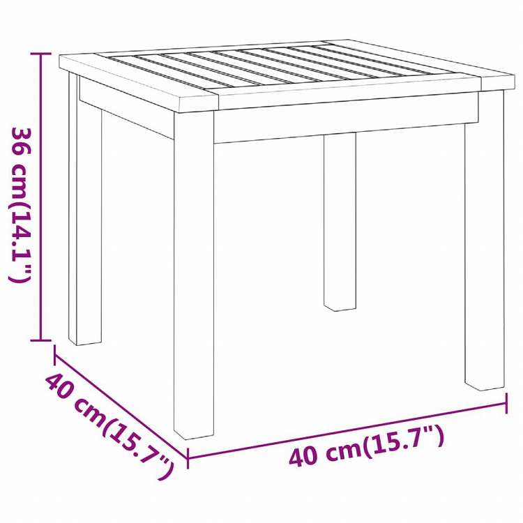 vidaXL コーヒーテーブル 40x40x36 cm アカシア無垢材家具 アウトドア家具 アウトドアテーブル(代引不可)