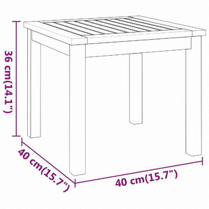vidaXL コーヒーテーブル 40x40x36 cm アカシア無垢材家具 アウトドア家具 アウトドアテーブル(代引不可)