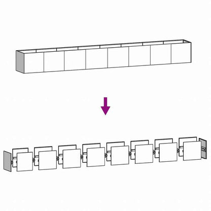 vidaXL ガーデンレイズドベッド 360x40x40 cm コルテン鋼ホーム&ガーデン 芝&ガーデン ガーデニング 鉢植え・プランター(代引不可)