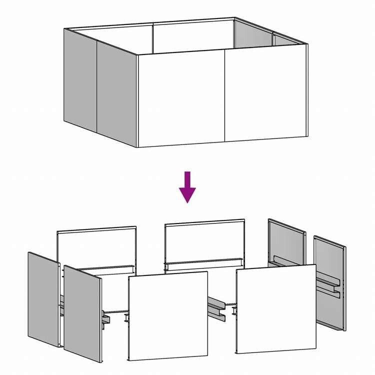 vidaXL プランター 80x80x40 cm コルテン鋼ホーム&ガーデン 芝&ガーデン ガーデニング 鉢植え・プランター(代引不可)