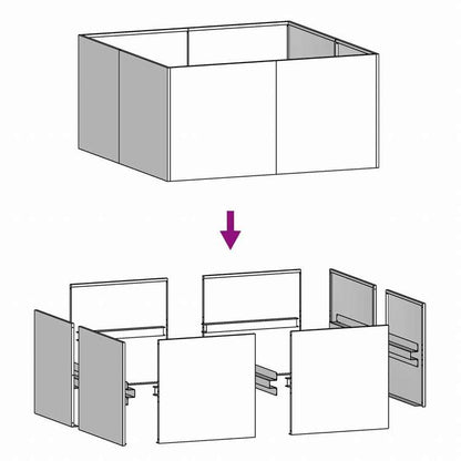vidaXL プランター 80x80x40 cm コルテン鋼ホーム&ガーデン 芝&ガーデン ガーデニング 鉢植え・プランター(代引不可)