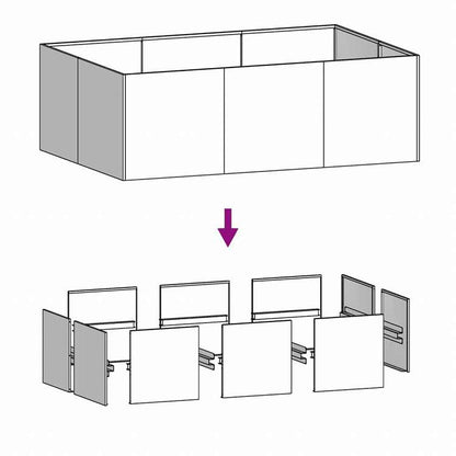 vidaXL ガーデンレイズドベッド 120x80x40 cm コルテン鋼ホーム&ガーデン 芝&ガーデン ガーデニング 鉢植え・プランター(代引不可)