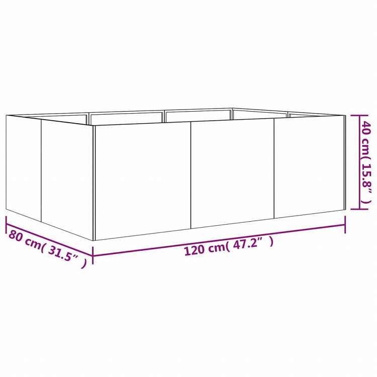 vidaXL ガーデンレイズドベッド 120x80x40 cm コルテン鋼ホーム&ガーデン 芝&ガーデン ガーデニング 鉢植え・プランター(代引不可)