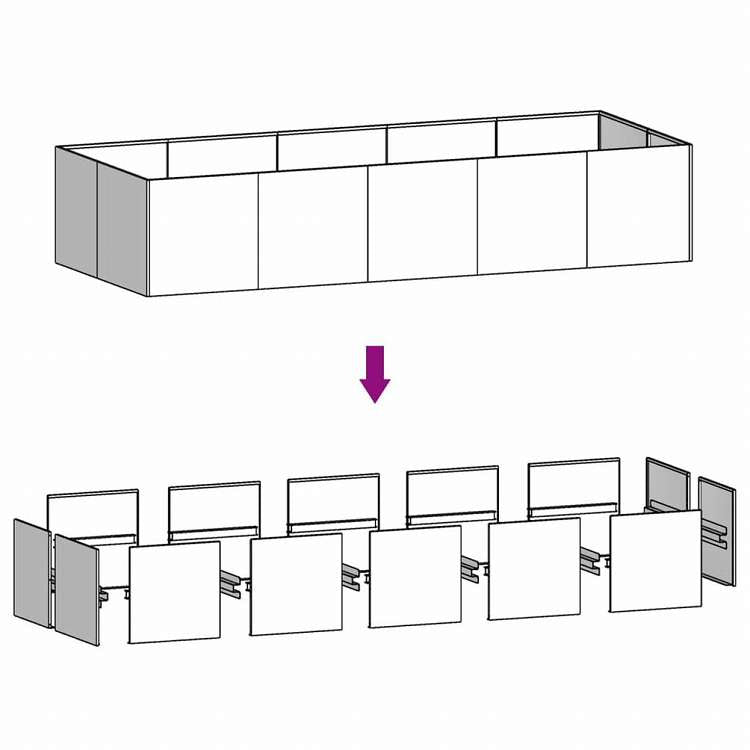 vidaXL ガーデンレイズドベッド 200x80x40 cm コルテン鋼ホーム&ガーデン 芝&ガーデン ガーデニング 鉢植え・プランター(代引不可)
