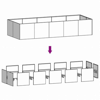 vidaXL ガーデンレイズドベッド 200x80x40 cm コルテン鋼ホーム&ガーデン 芝&ガーデン ガーデニング 鉢植え・プランター(代引不可)