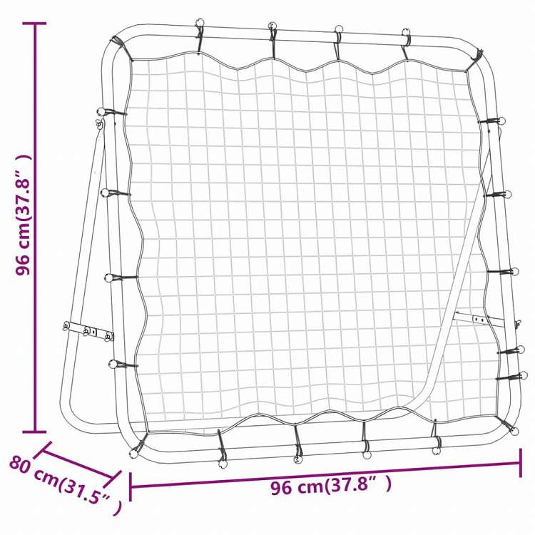 vidaXL 調整可能なサッカー キックバック リバウンダー96x80x96cm スチール&PEスポーツグッズ アスレチック サッカー サッカーゴールアクセサリ(代引不可)