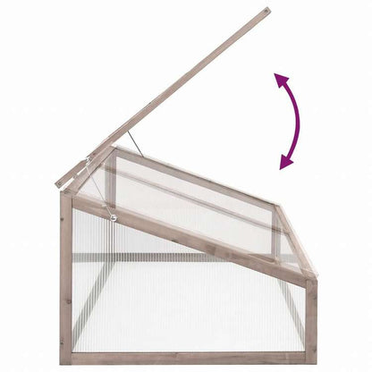 vidaXL 温室 グレー 110x58.5x39 cm モミの木ホーム&ガーデン 芝&ガーデン ガーデニング グリーンハウス・温室(代引不可)