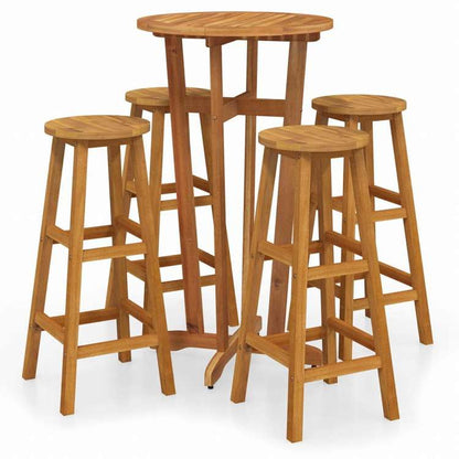 vidaXL ガーデンバーセット 5点セット アカシア無垢材家具 アウトドア家具 屋外家具セット(代引不可)