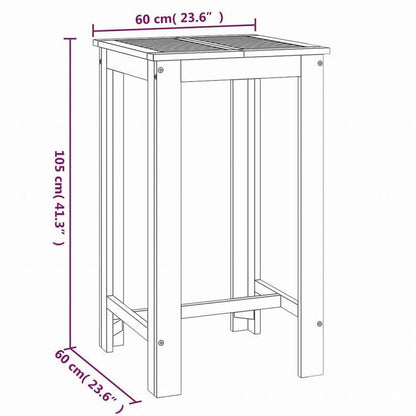 vidaXL ガーデンバーセット 3点セット アカシア無垢材家具 アウトドア家具 屋外家具セット(代引不可)