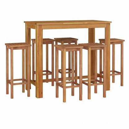 vidaXL ガーデンバーセット 7点セット アカシア無垢材家具 アウトドア家具 屋外家具セット(代引不可)