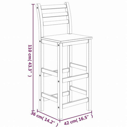 vidaXL ガーデンバーセット 5点セット アカシア無垢材家具 アウトドア家具 屋外家具セット(代引不可)