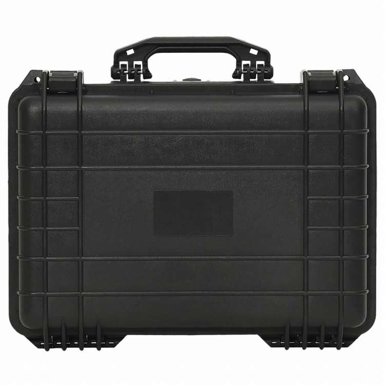 vidaXL ポータブルフライトケース ブラック 47x36x18 cm PPカメラ&光化学機器 カメラ&光化学アクセサリ カメラパーツ&アクセサリー カメラバッグ・ケース(代引不可)