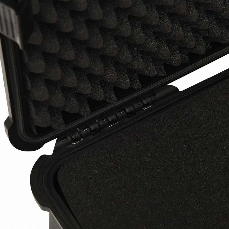 vidaXL ポータブルフライトケース ブラック 55x43x21 cm PPカメラ&光化学機器 カメラ&光化学アクセサリ カメラパーツ&アクセサリー カメラバッグ・ケース(代引不可)