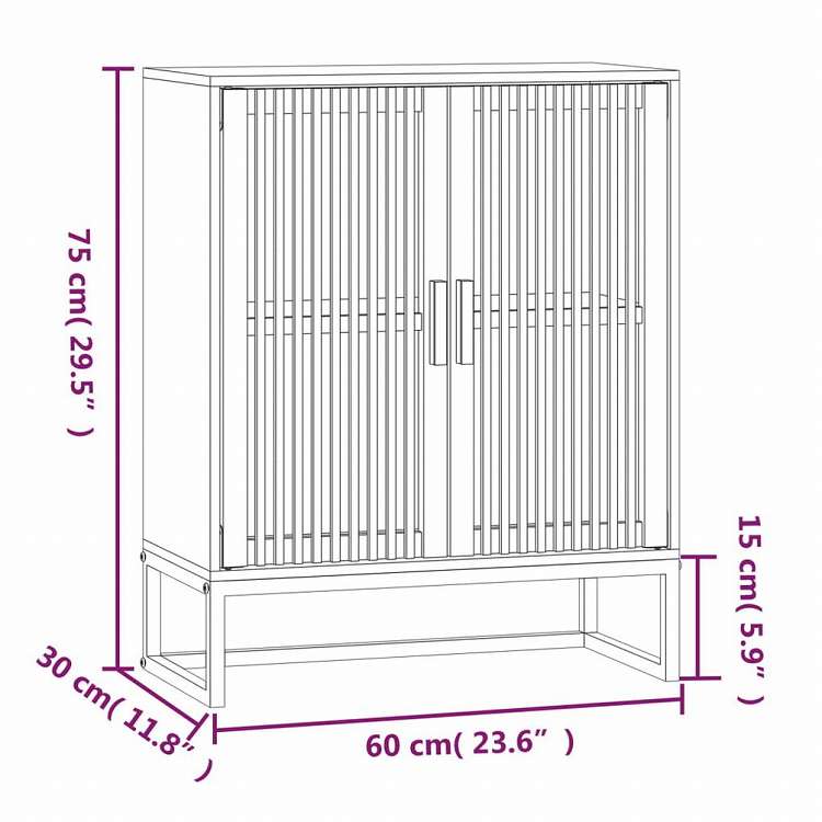 vidaXL サイドボード 60x30x75cm エンジニアリングウッド家具 キャビネット&収納 収納キャビネット・ロッカー(代引不可)