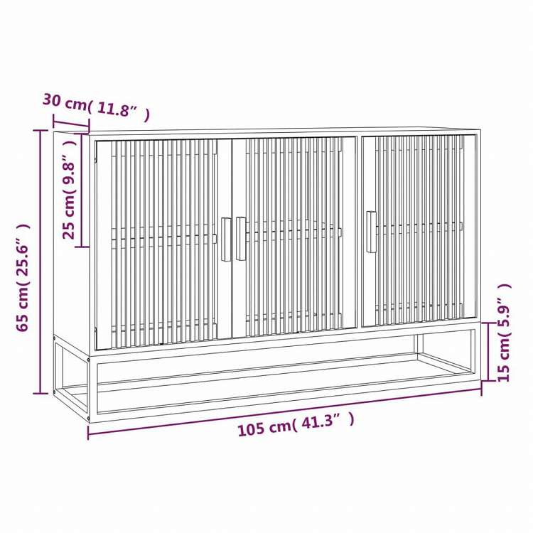 vidaXL サイドボード 105x30x65cm エンジニアリングウッド家具 キャビネット&収納 サイドボード(代引不可)