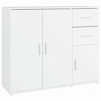 vidaXL サイドボード ホワイト 91x29.5x75cm エンジニアリングウッド家具 キャビネット&収納 サイドボード(代引不可)