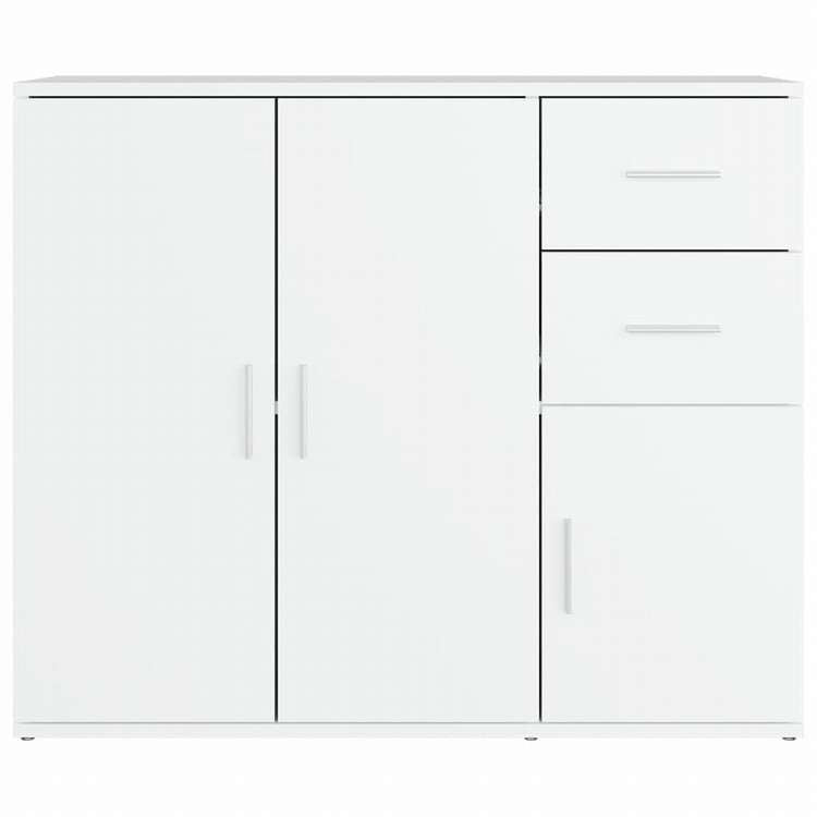 vidaXL サイドボード ホワイト 91x29.5x75cm エンジニアリングウッド家具 キャビネット&収納 サイドボード(代引不可)