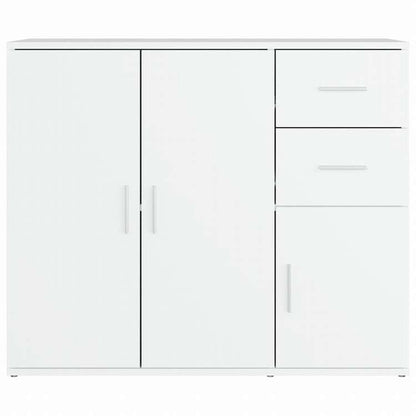 vidaXL サイドボード ホワイト 91x29.5x75cm エンジニアリングウッド家具 キャビネット&収納 サイドボード(代引不可)