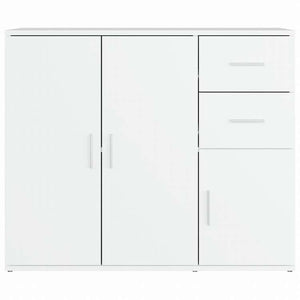 vidaXL サイドボード ホワイト 91x29.5x75cm エンジニアリングウッド家具 キャビネット&収納 サイドボード(代引不可)
