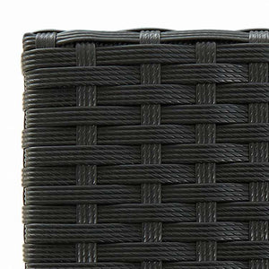 vidaXL バースツール 2点 ポリラタン製 ブラック家具 チェア テーブル・バースツール(代引不可)