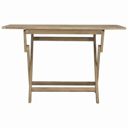 vidaXL 折りたたみガーデンテーブル グレー 120x70x75 cm チーク無垢材家具 アウトドア家具 アウトドアテーブル(代引不可)