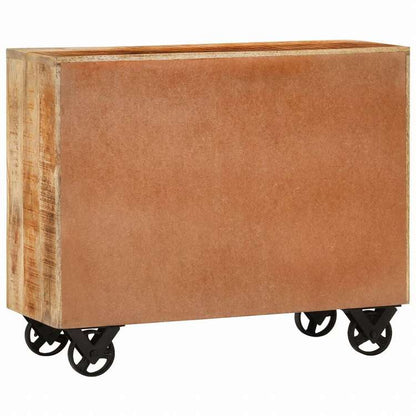 vidaXL サイドボード 引き出し3つ付き 80x30x65 cm マンゴー無垢材(粗目)家具 キャビネット&収納 サイドボード(代引不可)