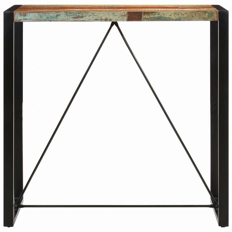 vidaXL バーテーブル 110x55x110 cm 無垢の再生材家具 テーブル キッチン・ダイニングルームテーブル(代引不可)