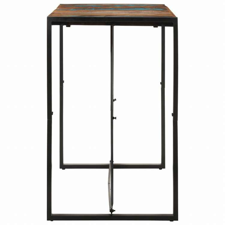 vidaXL バーテーブル 140x70x110 cm 無垢の再生材家具 テーブル キッチン・ダイニングルームテーブル(代引不可)