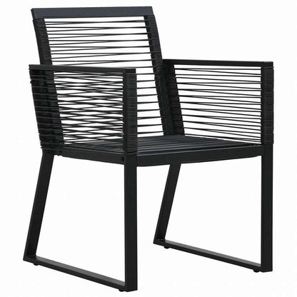 vidaXL ガーデンダイニング5点セット ブラック PVCラタン製家具 アウトドア家具 屋外家具セット(代引不可)