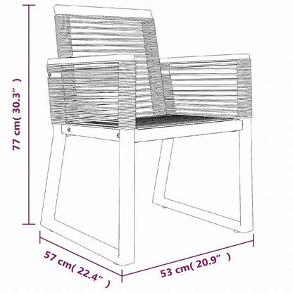 vidaXL ガーデンダイニング7点セット ブラック PVCラタン製家具 アウトドア家具 屋外家具セット(代引不可)