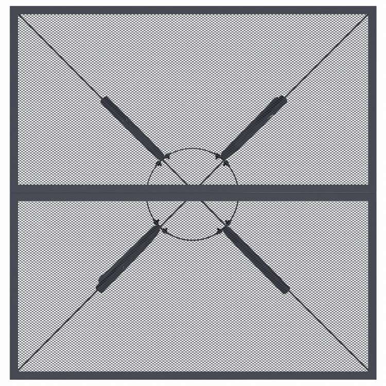 vidaXL ガーデンテーブル アントラシート 80x80x72.5 cm スチールメッシュ家具 アウトドア家具 アウトドアテーブル(代引不可)