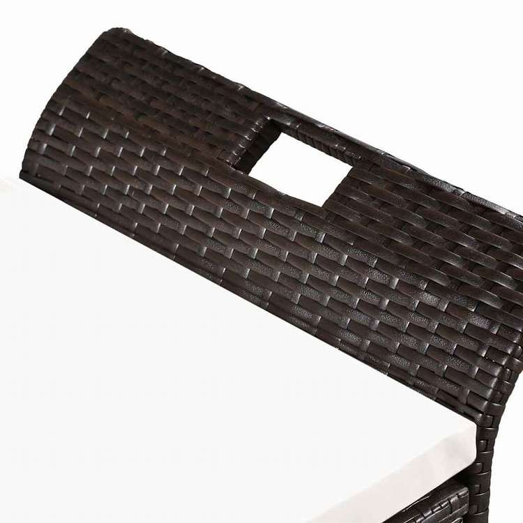 vidaXL ガーデンベンチ クッション付き グレー 116x46x57 cm ポリラタン家具 アウトドア家具 屋外椅子 アウトドアベンチ(代引不可)