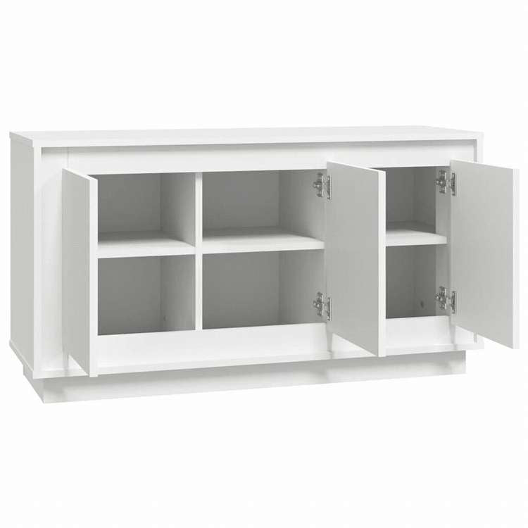 vidaXL サイドボード ホワイト 102x35x55cm エンジニアリングウッド家具 キャビネット&収納 サイドボード(代引不可)
