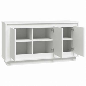 vidaXL サイドボード ホワイト 102x35x55cm エンジニアリングウッド家具 キャビネット&収納 サイドボード(代引不可)