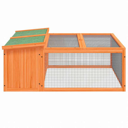 vidaXL ラビットハッチ ブラウン 117,5x97x47,5cm パイン無垢材Animals & Pet Supplies ペット用品 小動物用品 小動物 飼育・ケージ(代引不可)