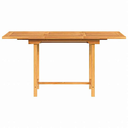 vidaXL 伸長式ガーデンテーブル 110-160x80x75cm チーク無垢材家具 アウトドア家具 アウトドアテーブル(代引不可)