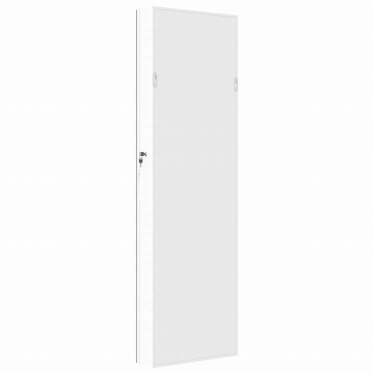 vidaXL ミラー付きジュエリーキャビネット LEDライト付き 壁掛け ホワイトホーム&ガーデン デコレーション 鏡(代引不可)