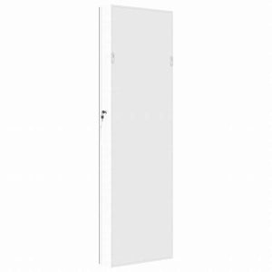 vidaXL ミラー付きジュエリーキャビネット LEDライト付き 壁掛け ホワイトホーム&ガーデン デコレーション 鏡(代引不可)