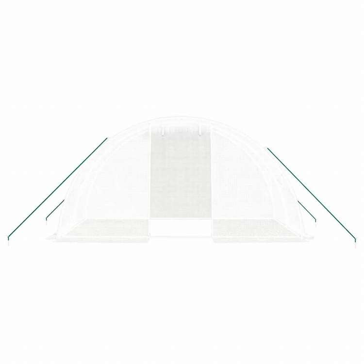 vidaXL 温室 スチールフレーム ホワイト8m2 4x2x2 mホーム&ガーデン 芝&ガーデン ガーデニング グリーンハウス・温室(代引不可)