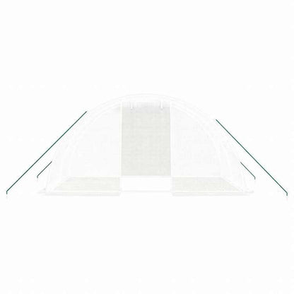 vidaXL 温室 スチールフレーム ホワイト8m2 4x2x2 mホーム&ガーデン 芝&ガーデン ガーデニング グリーンハウス・温室(代引不可)