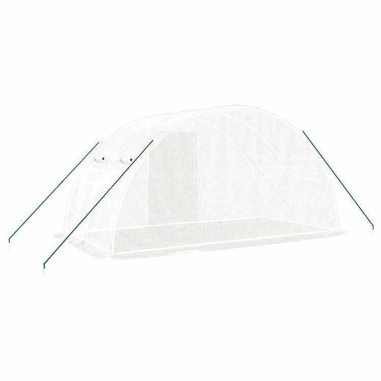 vidaXL 温室 スチールフレーム ホワイト8m2 4x2x2 mホーム&ガーデン 芝&ガーデン ガーデニング グリーンハウス・温室(代引不可)