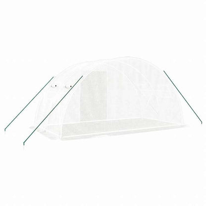 vidaXL 温室 スチールフレーム ホワイト8m2 4x2x2 mホーム&ガーデン 芝&ガーデン ガーデニング グリーンハウス・温室(代引不可)