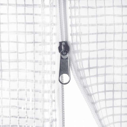 vidaXL 温室 スチールフレーム ホワイト8m2 4x2x2 mホーム&ガーデン 芝&ガーデン ガーデニング グリーンハウス・温室(代引不可)