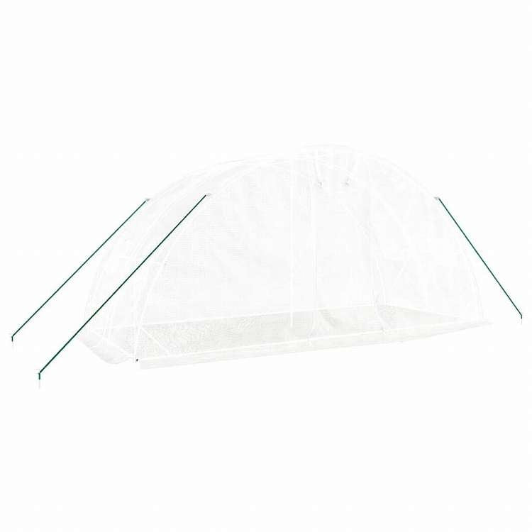 vidaXL 温室 スチールフレーム ホワイト10m2 5x2x2.3 mホーム&ガーデン 芝&ガーデン ガーデニング グリーンハウス・温室(代引不可)