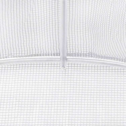 vidaXL 温室 スチールフレーム ホワイト10m2 5x2x2.3 mホーム&ガーデン 芝&ガーデン ガーデニング グリーンハウス・温室(代引不可)