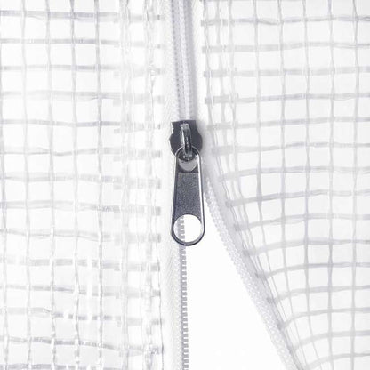 vidaXL 温室 スチールフレーム ホワイト10m2 5x2x2.3 mホーム&ガーデン 芝&ガーデン ガーデニング グリーンハウス・温室(代引不可)