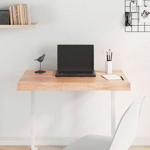 vidaXL テーブルトップ ライトブラウン 80x50x(2-6) cm 加工済み無垢材 ライブエッジ家具 テーブル用品 テーブルトップ(代引不可)